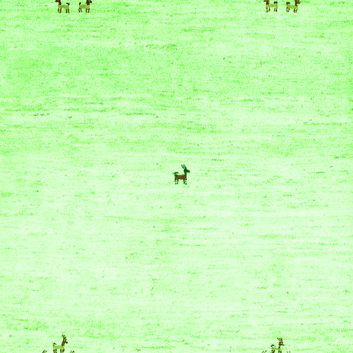 Serging Thickness of Machine Washable Solid Green Modern Area Rugs, wshcon2813grn