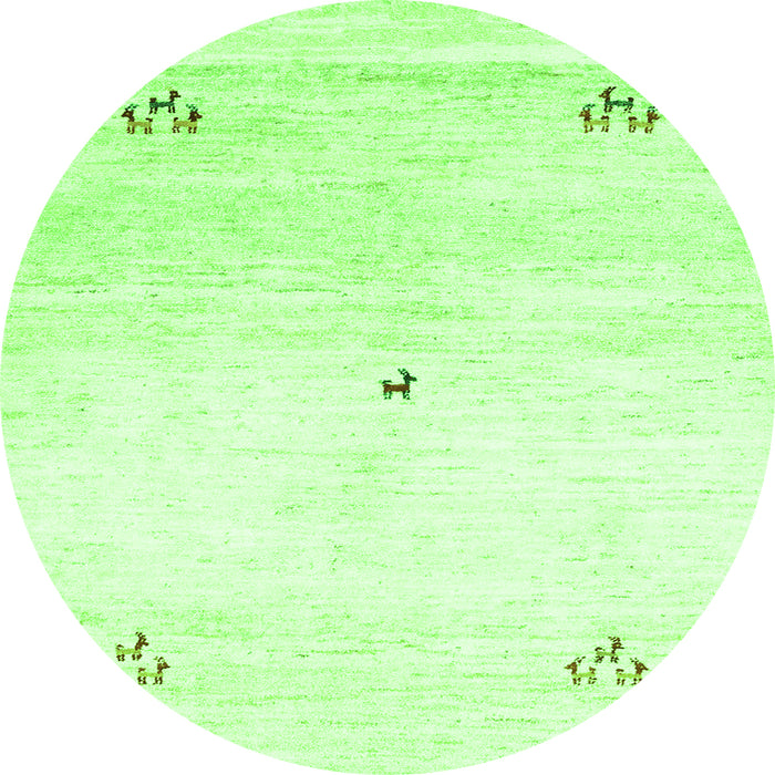 Square Solid Green Modern Rug, con2813grn