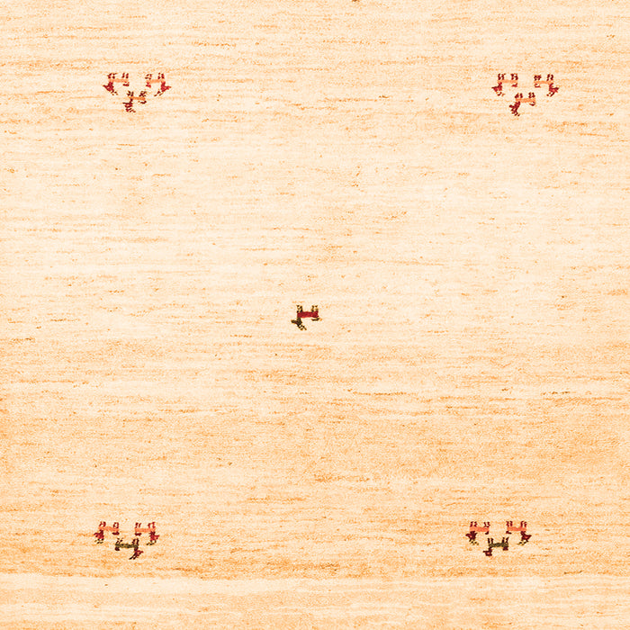 Round Machine Washable Solid Orange Modern Area Rugs, wshcon2813org