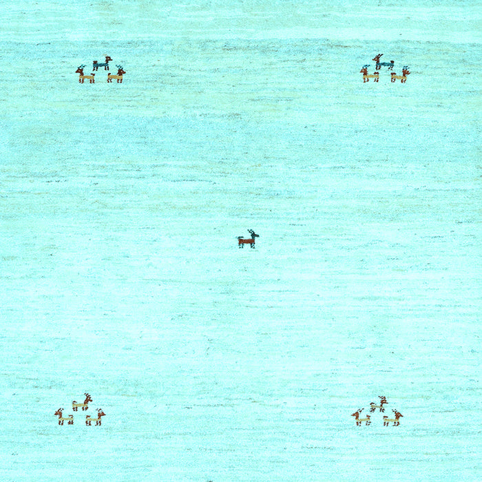 Square Solid Light Blue Modern Rug, con2813lblu