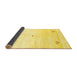 Sideview of Solid Yellow Modern Rug, con2813yw