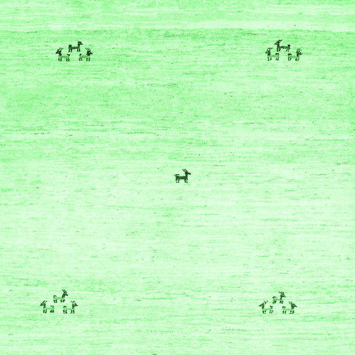 Square Solid Emerald Green Modern Rug, con2813emgrn