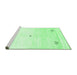 Sideview of Machine Washable Solid Emerald Green Modern Area Rugs, wshcon2813emgrn