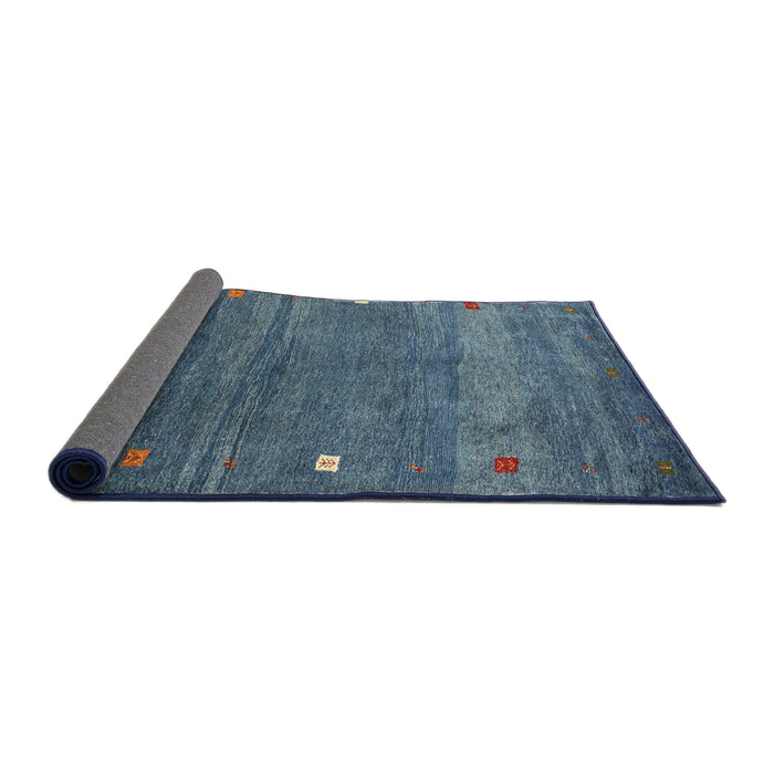 Thickness of Contemporary Blue Modern Rug, con2814