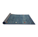 Thickness of Contemporary Blue Modern Rug, con2814