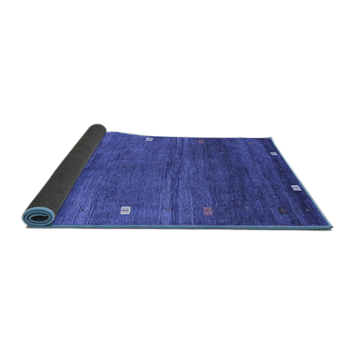 Sideview of Abstract Blue Contemporary Rug, con2814blu