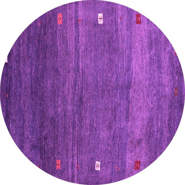 Round Abstract Pink Contemporary Rug, con2814pnk