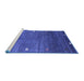 Sideview of Machine Washable Abstract Blue Contemporary Rug, wshcon2814blu