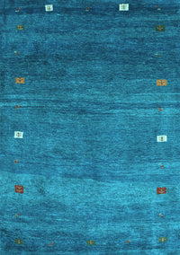 Abstract Light Blue Contemporary Rug, con2814lblu