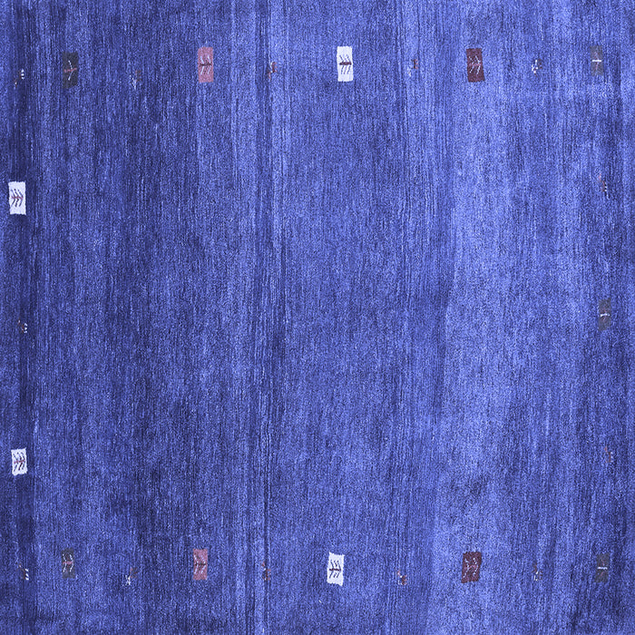 Square Abstract Blue Contemporary Rug, con2814blu