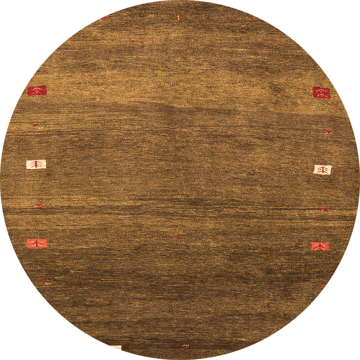 Square Abstract Orange Contemporary Rug, con2814org