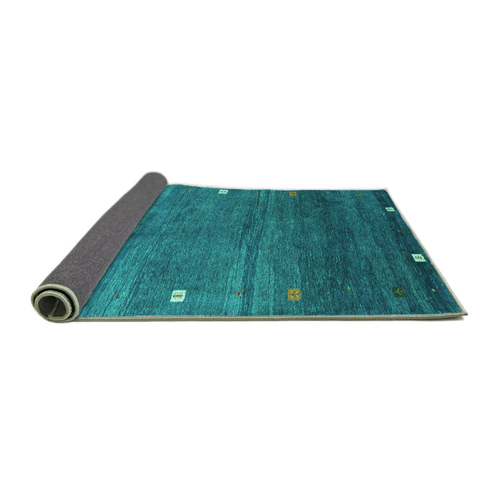 Sideview of Abstract Turquoise Contemporary Rug, con2814turq