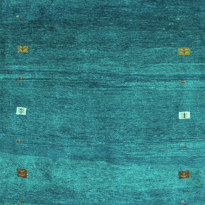 Machine Washable Abstract Turquoise Contemporary Area Rugs, wshcon2814turq