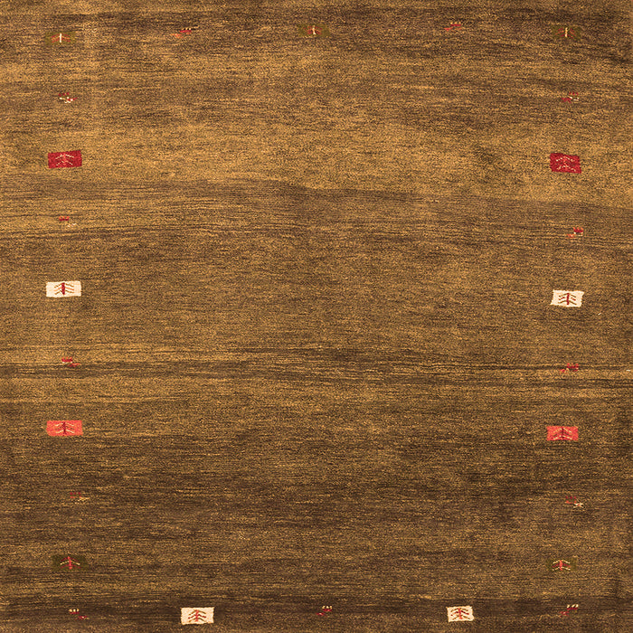 Serging Thickness of Abstract Orange Contemporary Rug, con2814org