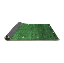 Sideview of Abstract Emerald Green Contemporary Rug, con2814emgrn