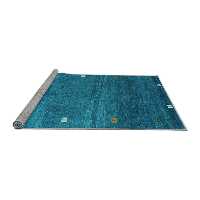 Sideview of Machine Washable Abstract Light Blue Contemporary Rug, wshcon2814lblu