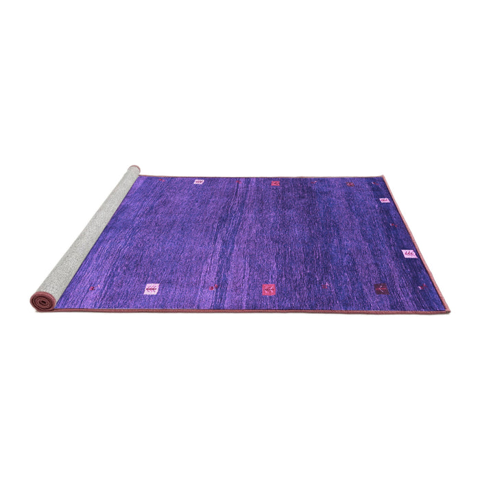 Sideview of Machine Washable Abstract Purple Contemporary Area Rugs, wshcon2814pur