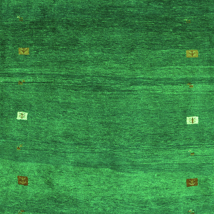 Serging Thickness of Machine Washable Abstract Green Contemporary Area Rugs, wshcon2814grn