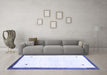 Machine Washable Solid Blue Modern Rug in a Living Room, wshcon2815blu