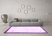 Machine Washable Solid Purple Modern Area Rugs in a Living Room, wshcon2815pur