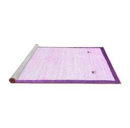 Sideview of Machine Washable Solid Purple Modern Area Rugs, wshcon2815pur