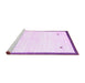 Sideview of Machine Washable Solid Purple Modern Area Rugs, wshcon2815pur