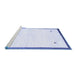 Sideview of Machine Washable Solid Blue Modern Rug, wshcon2815blu