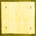 Square Solid Yellow Modern Rug, con2815yw