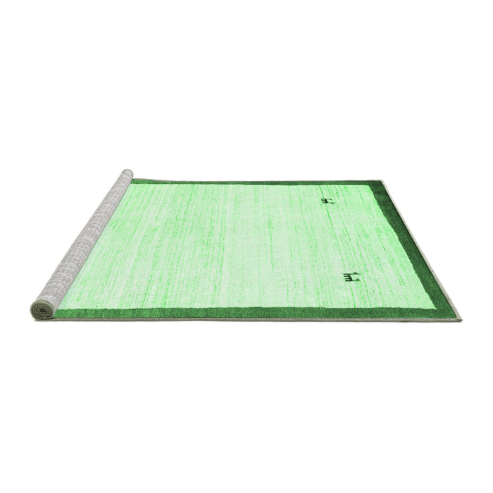 Sideview of Machine Washable Solid Emerald Green Modern Area Rugs, wshcon2815emgrn