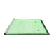 Sideview of Machine Washable Solid Emerald Green Modern Area Rugs, wshcon2815emgrn