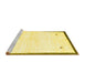 Sideview of Machine Washable Solid Yellow Modern Rug, wshcon2815yw