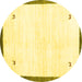 Round Solid Yellow Modern Rug, con2815yw