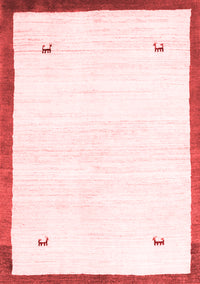 Solid Red Modern Rug, con2815red