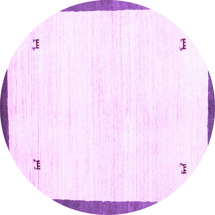 Round Solid Purple Modern Rug, con2815pur