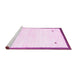 Sideview of Machine Washable Solid Pink Modern Rug, wshcon2815pnk