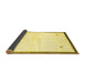 Sideview of Solid Yellow Modern Rug, con2815yw