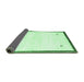 Sideview of Solid Emerald Green Modern Rug, con2815emgrn