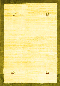 Solid Yellow Modern Rug, con2815yw