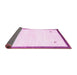 Sideview of Solid Pink Modern Rug, con2815pnk