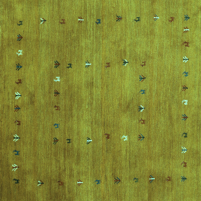 Square Abstract Turquoise Contemporary Rug, con2816turq