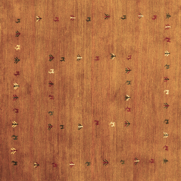 Square Abstract Brown Contemporary Rug, con2816brn