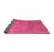 Sideview of Abstract Purple Contemporary Rug, con2816pur