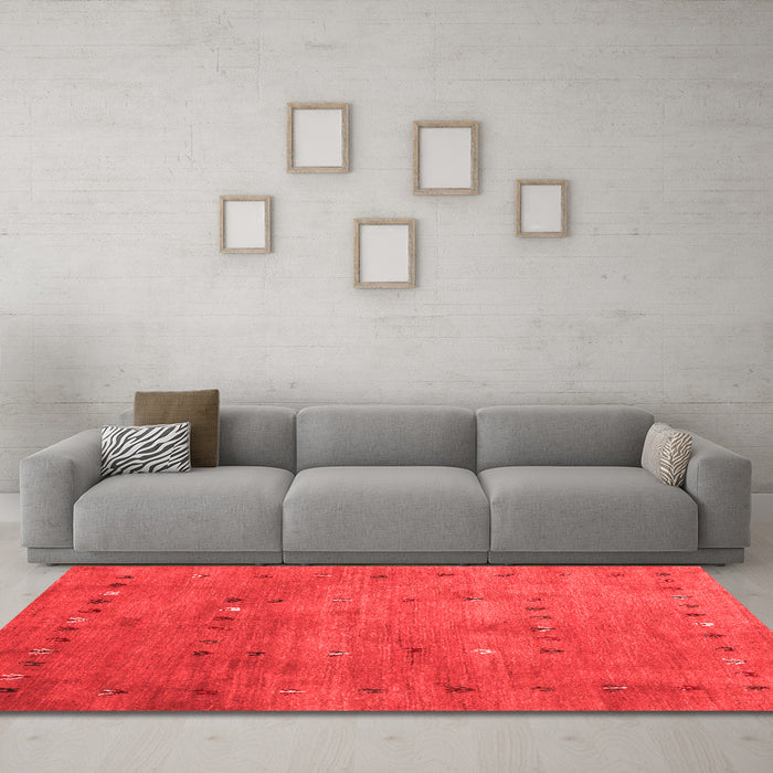 Contemporary Red Washable Rugs