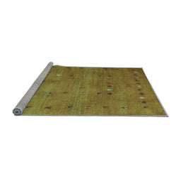 Sideview of Machine Washable Abstract Light Blue Contemporary Rug, wshcon2816lblu