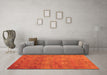 Machine Washable Abstract Orange Contemporary Area Rugs in a Living Room, wshcon2816org