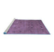 Sideview of Machine Washable Abstract Blue Contemporary Rug, wshcon2816blu