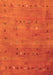 Serging Thickness of Machine Washable Abstract Orange Contemporary Area Rugs, wshcon2816org