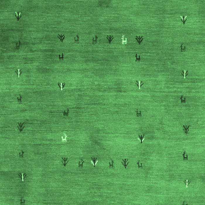 Abstract Emerald Green Contemporary Rug, con2816emgrn