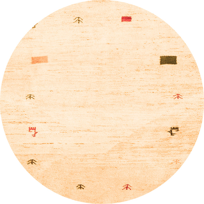 Square Solid Orange Modern Rug, con2817org