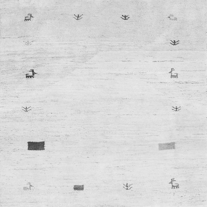 Round Machine Washable Solid Gray Modern Rug, wshcon2817gry